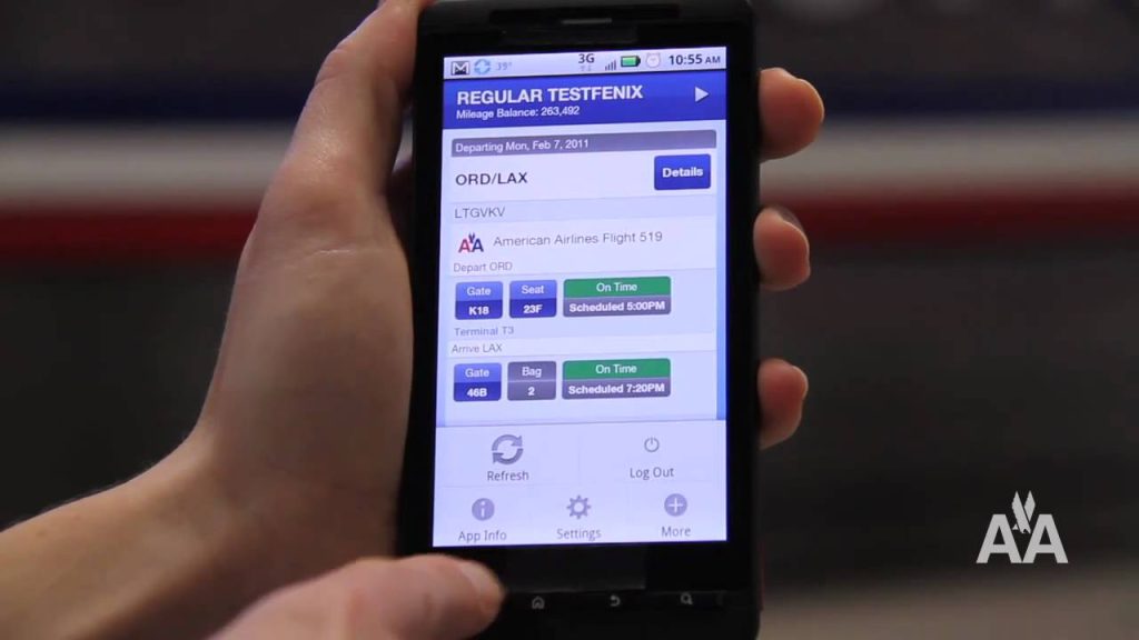 american airlines inflight app